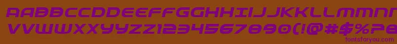 Fedserviceexpboldital Font – Purple Fonts on Brown Background