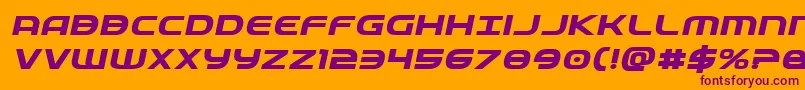 Шрифт Fedserviceexpboldital – фиолетовые шрифты на оранжевом фоне