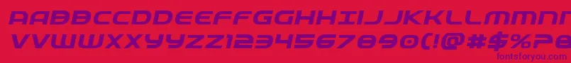 Fedserviceexpboldital Font – Purple Fonts on Red Background