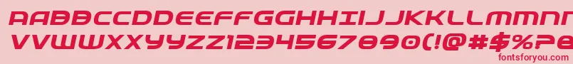 Fedserviceexpboldital Font – Red Fonts on Pink Background