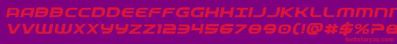 Fedserviceexpboldital Font – Red Fonts on Purple Background