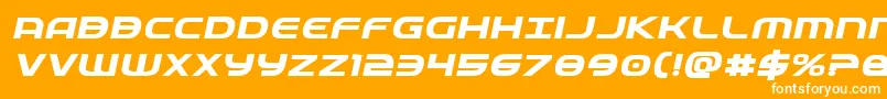 Fedserviceexpboldital Font – White Fonts on Orange Background