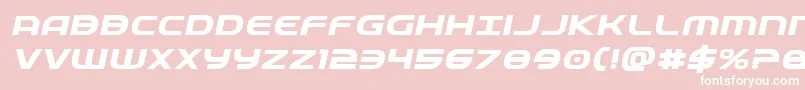 Fedserviceexpboldital Font – White Fonts on Pink Background