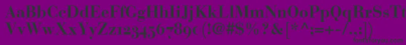 Шрифт BodoniRecutOldstyleSsiBold – чёрные шрифты на фиолетовом фоне
