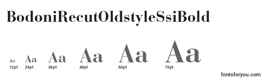 BodoniRecutOldstyleSsiBold Font Sizes