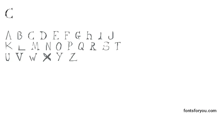 Schriftart Cypher – Alphabet, Zahlen, spezielle Symbole