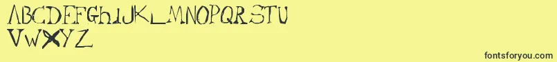 Cypher Font – Black Fonts on Yellow Background