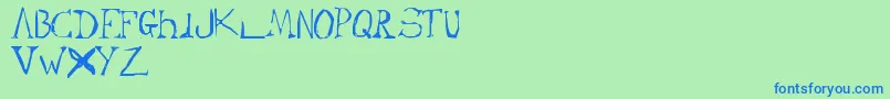 Cypher Font – Blue Fonts on Green Background