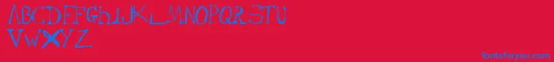 Cypher Font – Blue Fonts on Red Background