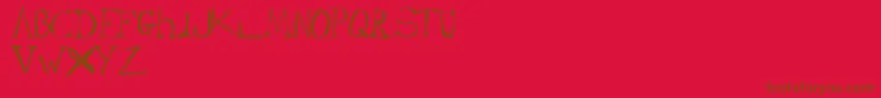 Cypher Font – Brown Fonts on Red Background