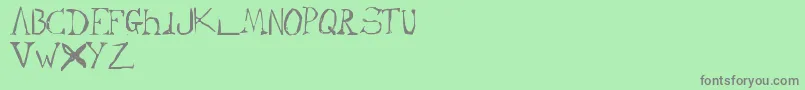 Cypher Font – Gray Fonts on Green Background