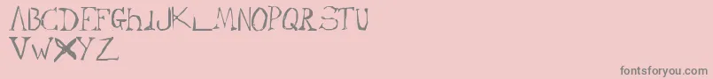 Cypher-Schriftart – Graue Schriften auf rosa Hintergrund