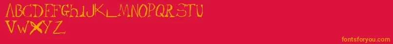Cypher Font – Orange Fonts on Red Background