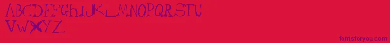 Cypher Font – Purple Fonts on Red Background