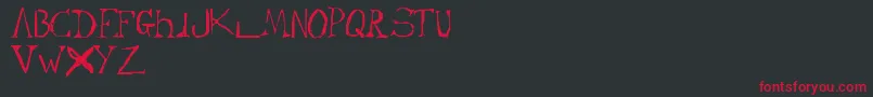 Cypher Font – Red Fonts on Black Background