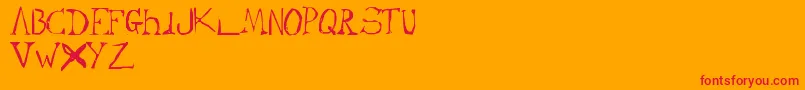 Cypher Font – Red Fonts on Orange Background