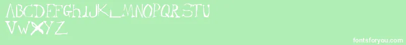 Cypher Font – White Fonts on Green Background