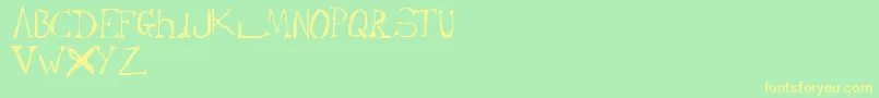 Cypher Font – Yellow Fonts on Green Background