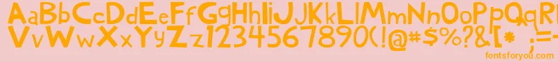 More about WoodyNormal Font WoodyNormal Font – Orange Fonts on Pink Background