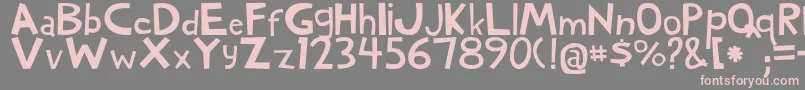 Police WoodyNormal – polices roses sur fond gris
