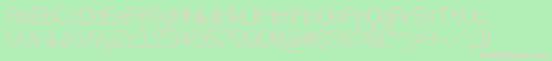 Perfo Font – Pink Fonts on Green Background