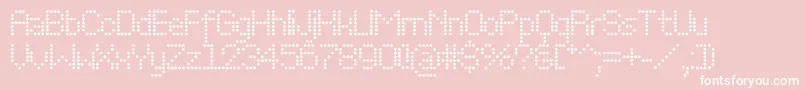 Perfo Font – White Fonts on Pink Background