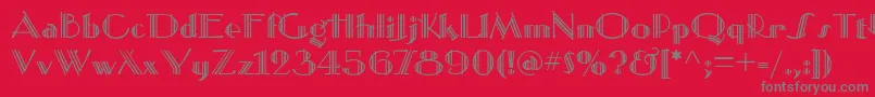 MustangDeco Font – Gray Fonts on Red Background