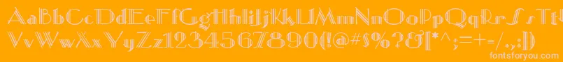 Шрифт MustangDeco – розовые шрифты на оранжевом фоне
