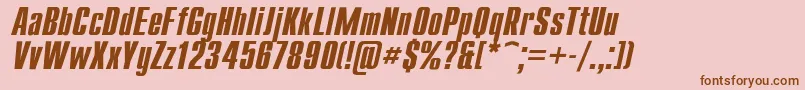 Шрифт Compact ffy – коричневые шрифты на розовом фоне