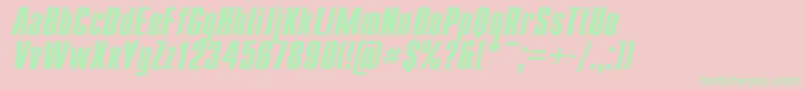 Compact ffy Font – Green Fonts on Pink Background