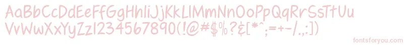 Czcionka Fennario – różowe czcionki
