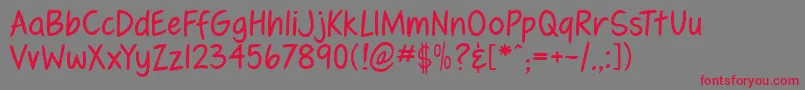 Fennario Font – Red Fonts on Gray Background