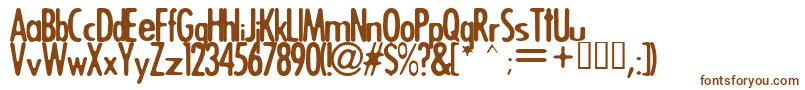 Шрифт Triggera – коричневые шрифты на белом фоне