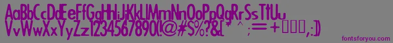 Triggera Font – Purple Fonts on Gray Background