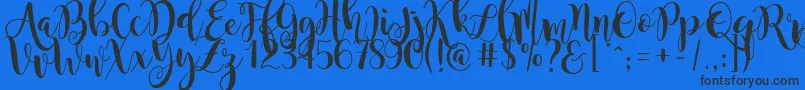 MagnoliaSky Font – Black Fonts on Blue Background