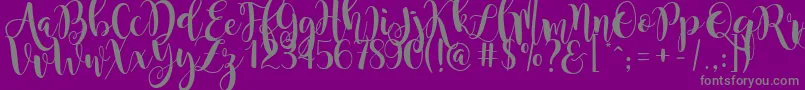 MagnoliaSky Font – Gray Fonts on Purple Background