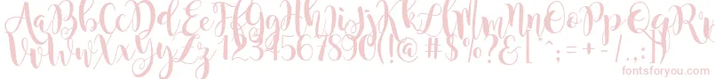 MagnoliaSky-Schriftart – Rosa Schriften auf weißem Hintergrund