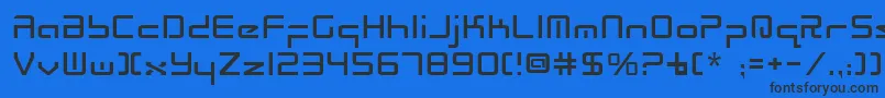 Radiof Font – Black Fonts on Blue Background