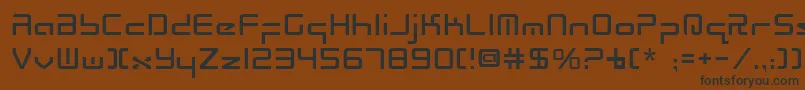 フォントRadiof – 黒い文字が茶色の背景にあります