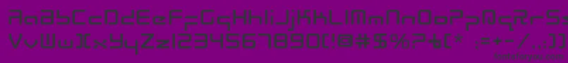フォントRadiof – 紫の背景に黒い文字