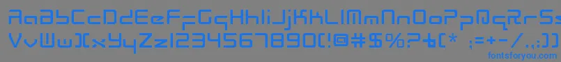 フォントRadiof – 灰色の背景に青い文字