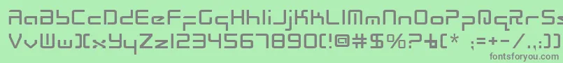 フォントRadiof – 緑の背景に灰色の文字