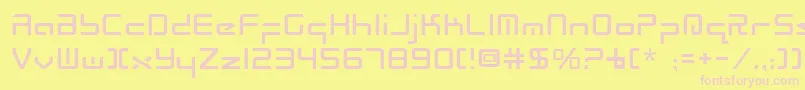 Radiof Font – Pink Fonts on Yellow Background