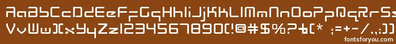 フォントRadiof – 茶色の背景に白い文字