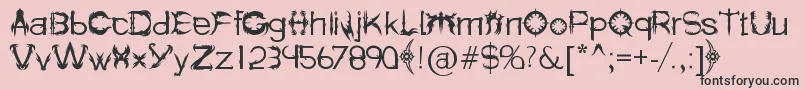 HolitterSpike Font – Black Fonts on Pink Background