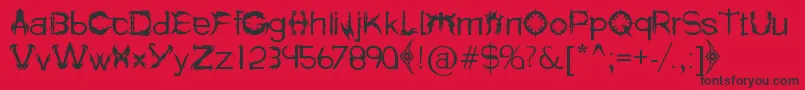 HolitterSpike Font – Black Fonts on Red Background