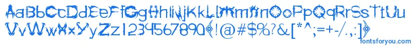 HolitterSpike-Schriftart – Blaue Schriften