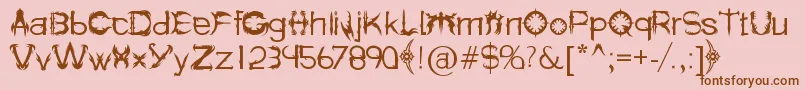 HolitterSpike Font – Brown Fonts on Pink Background