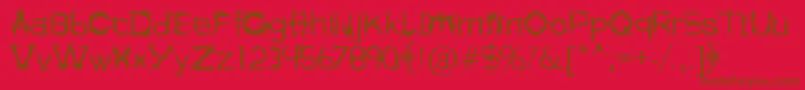 HolitterSpike Font – Brown Fonts on Red Background