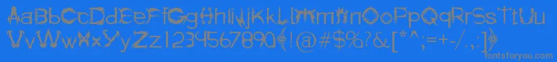 HolitterSpike-Schriftart – Graue Schriften auf blauem Hintergrund